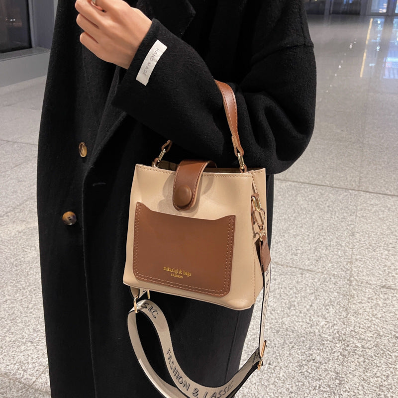Women's PU Bucket Bag Crossbody Tote Stylish All Match