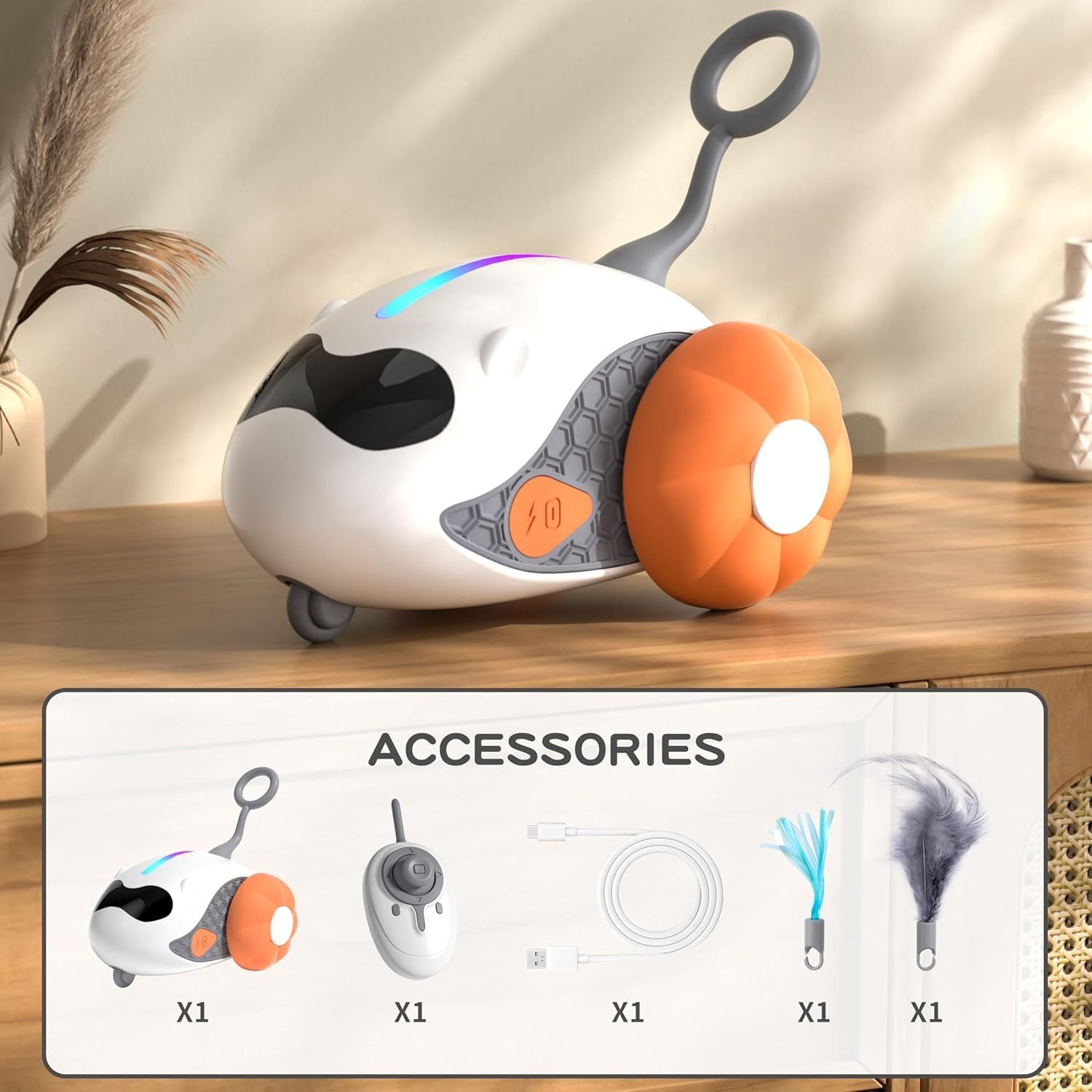 Smart Rechargeable Remote-Controlled Interactive Cat Toy