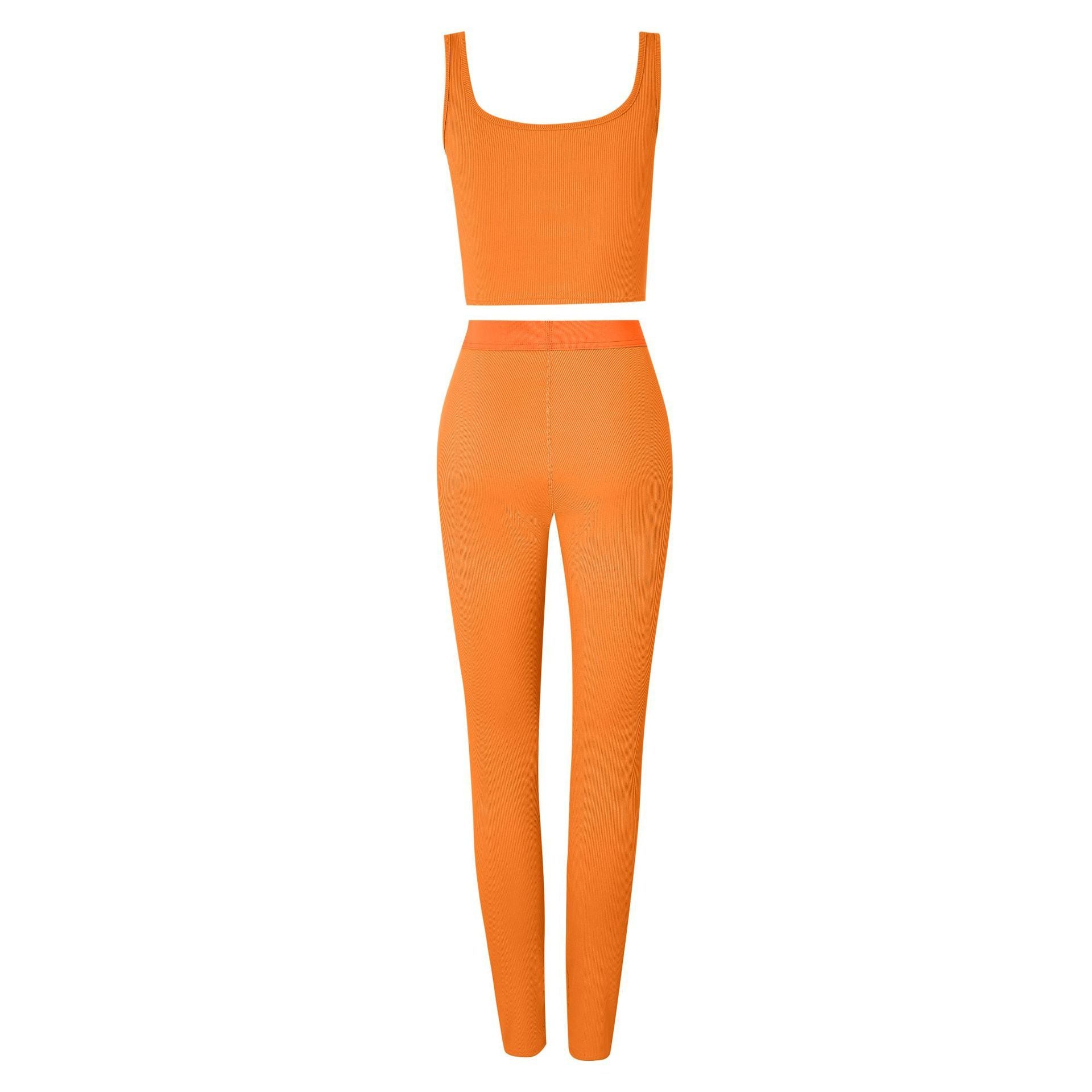 Women’s Seamless Tank Top and High-Waist Leggings 2-Piece Set