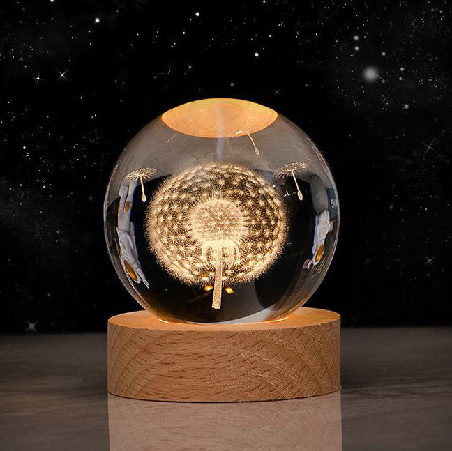 Luminous Starry Sky Moon and Planets Crystal Ball Night Lamp Projection Light