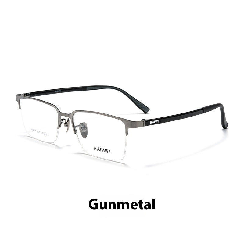 Semi-Rimless Titanium Glasses – Lightweight Plastic Steel Frame