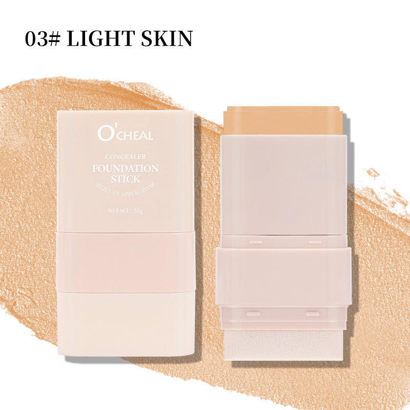 Smear-proof Makeup Liquid Foundation Double-headed Rotating Concealer Lasting