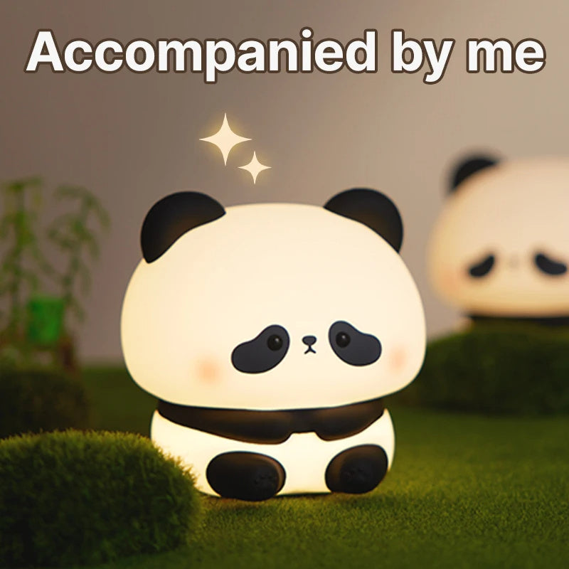 Silicone Panda LED Night Light USB Rechargeable With Timer
