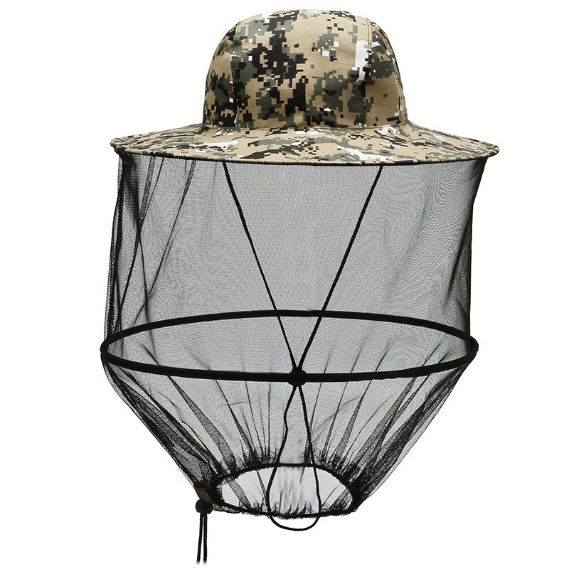 Anti Mosquito Bucket Hat Quick-dry Casual Sun-proof Fishing Hat