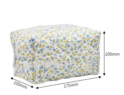 Floral Travel Makeup Bag – Zipper Pouch for Skincare & Cosmetics