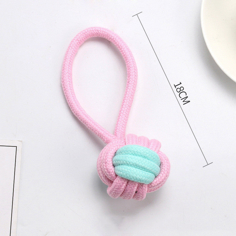 Pet Bite Resistant Cotton Rope Ball Cat And Dog Toy