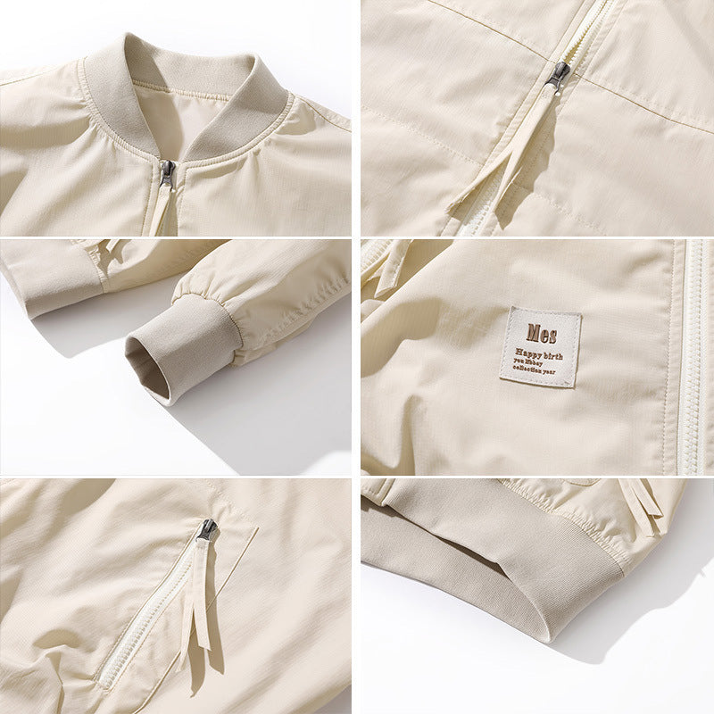 Baseball Collar Charging Coat Men's Spring