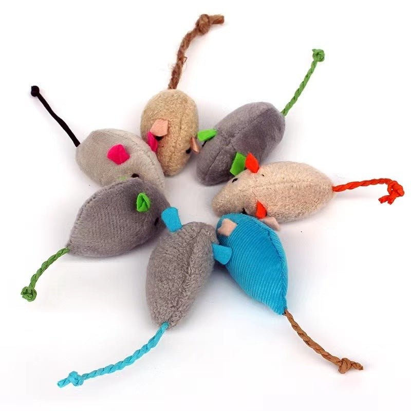 Cat Toy Simulation Little Mouse Self-happiness Mint Toy Scratch-resistant Plush Pet Supplies
