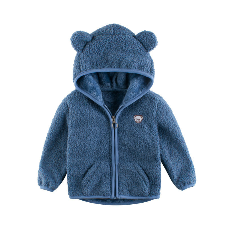 Korean Children's Coat Plus Cashmere Sweater Baby Clothes