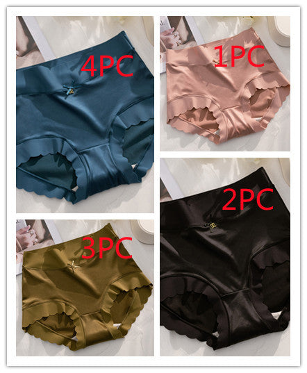 Women’s Seamless Satin ‘Ice Silk’ Underwear – Glossy Finish