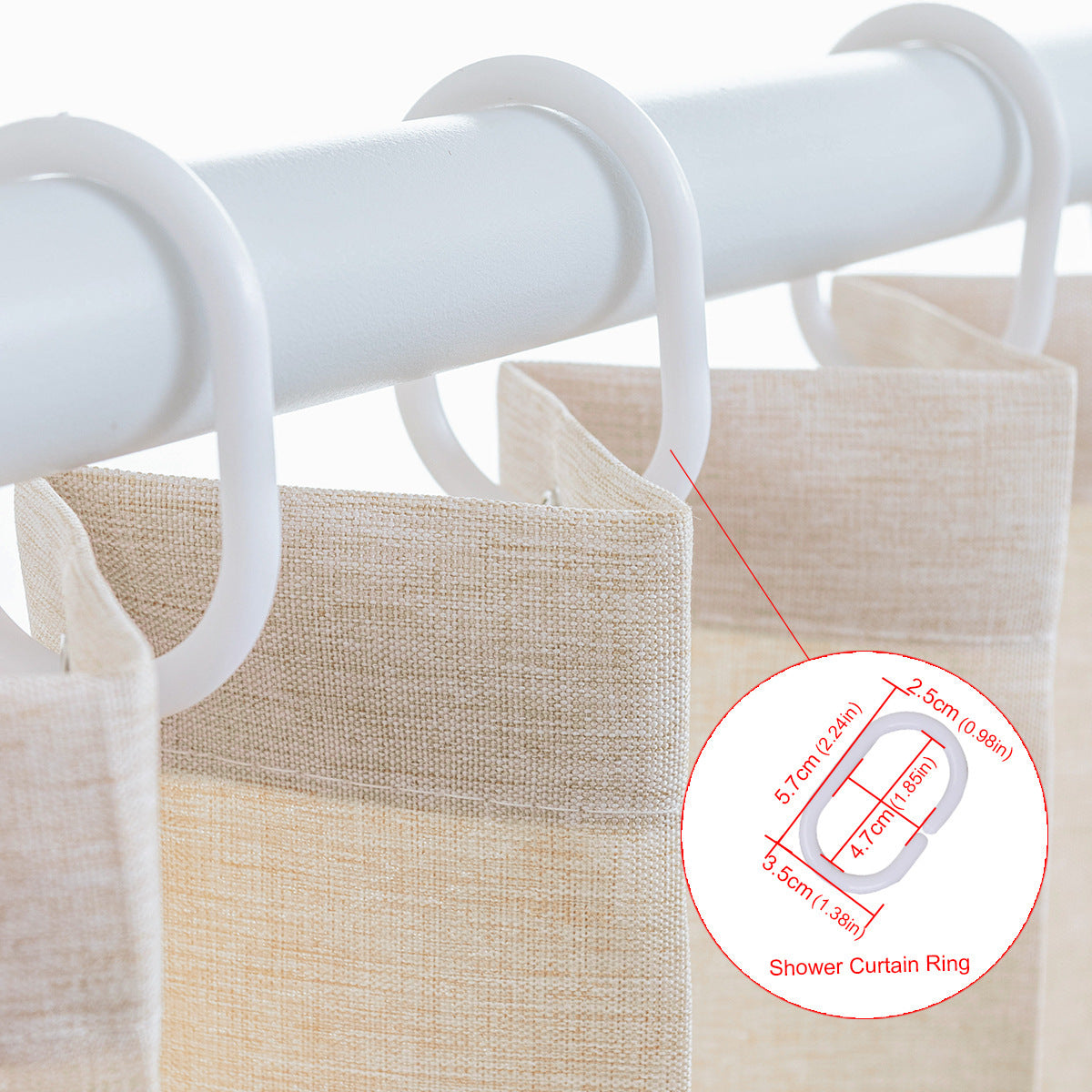 Waterproof Folding Shower Curtain – Hanging Bathroom Divider, Space-Saving