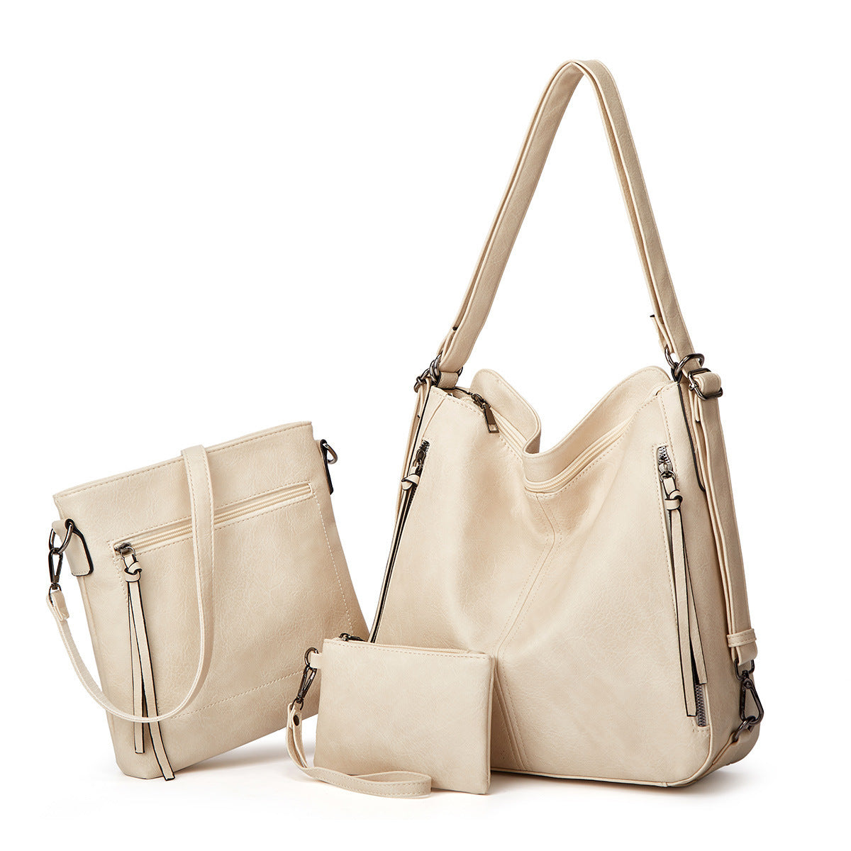 Women’s 3-Piece Shoulder Bag Set – Tote, Crossbody & Backpack