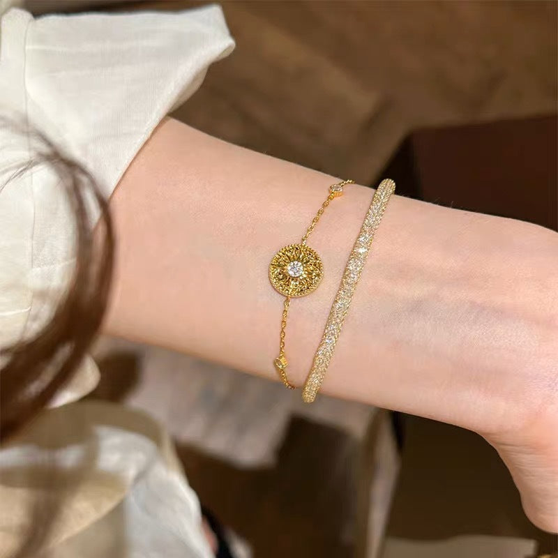 Goddess Mush Ice Bracelet Gold-plated Compass Niche High Sense Asterism