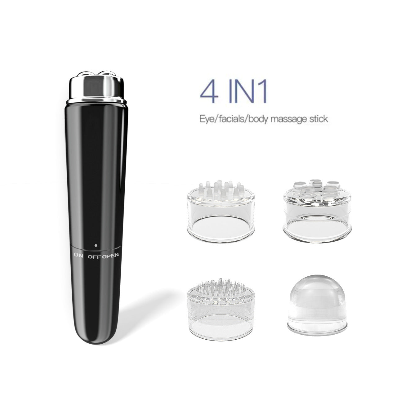 4-in-1 Electric Eye Massager – Micro Vibration Facial Beauty Tool for Dark Circles & Puffiness