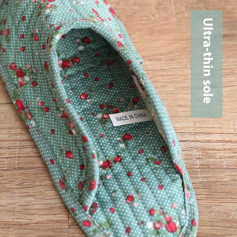 Pastoral Fabric Home Cotton Slippers