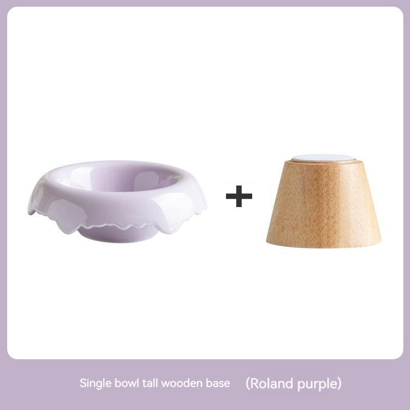 High Leg Ceramic Cat Food Bowl