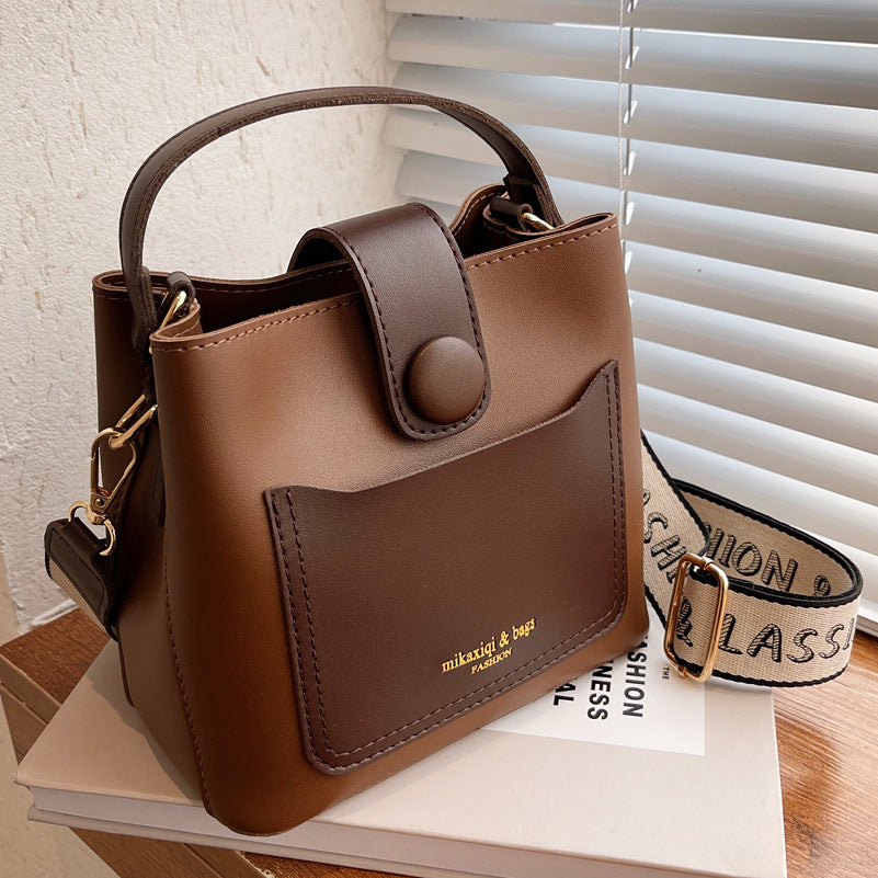 Women's PU Bucket Bag Crossbody Tote Stylish All Match