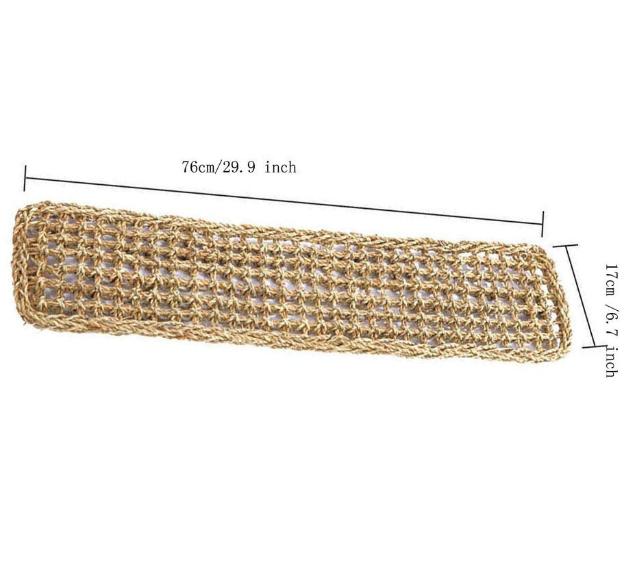 Sea Straw Rope Rectangular Hand-woven Pet Hammock Crawling Mat