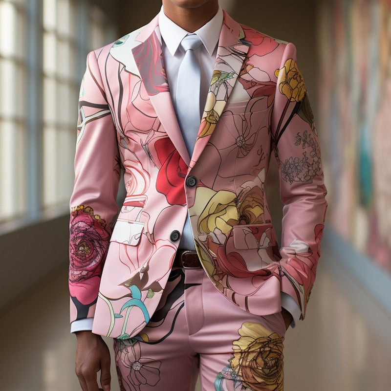 Men's 3D Digital Printing Suit Cos Party