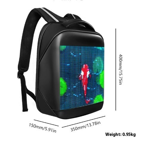 LED Backpack Advertising Screen Electronic Intelligent Briefcase