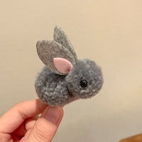 4 Gray Rabbit Clip