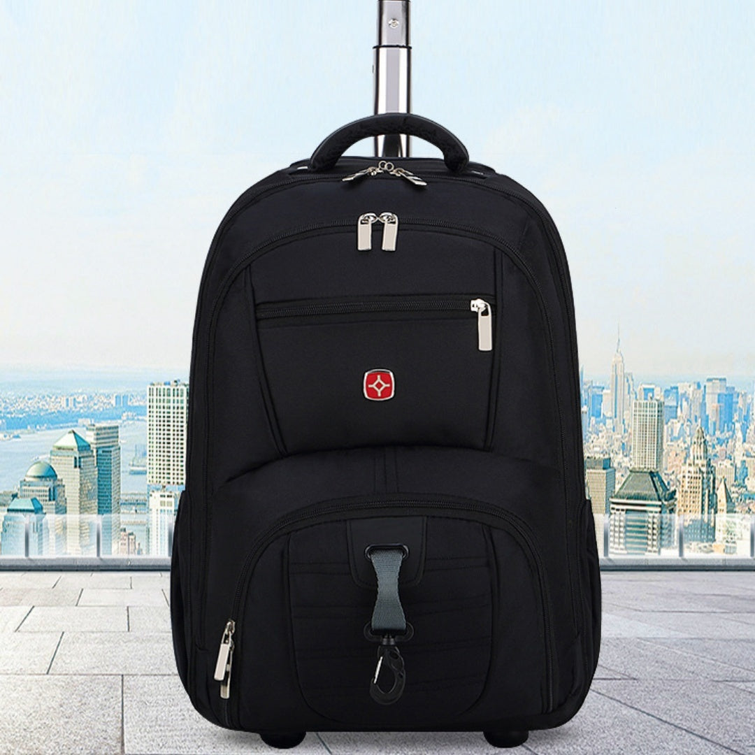 Unisex Polyester Solid Backpack For Travel And Commuting
