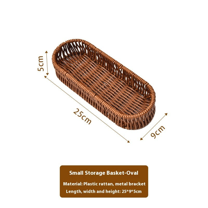 Rattan Desktop Storage Box Kitchen Drawer