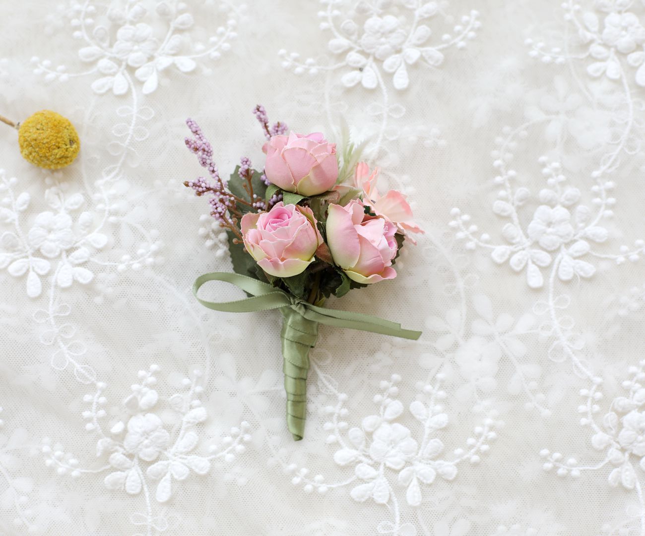Wedding New Bridesmaid Wrist Flower Simulation Flower Groom Best Man Corsage