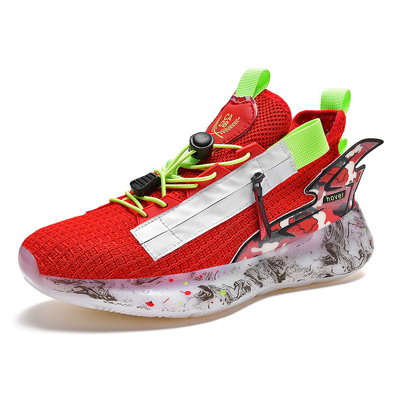 Popcorn Running Shoes Men's Casual Flying Knit Sneakers
