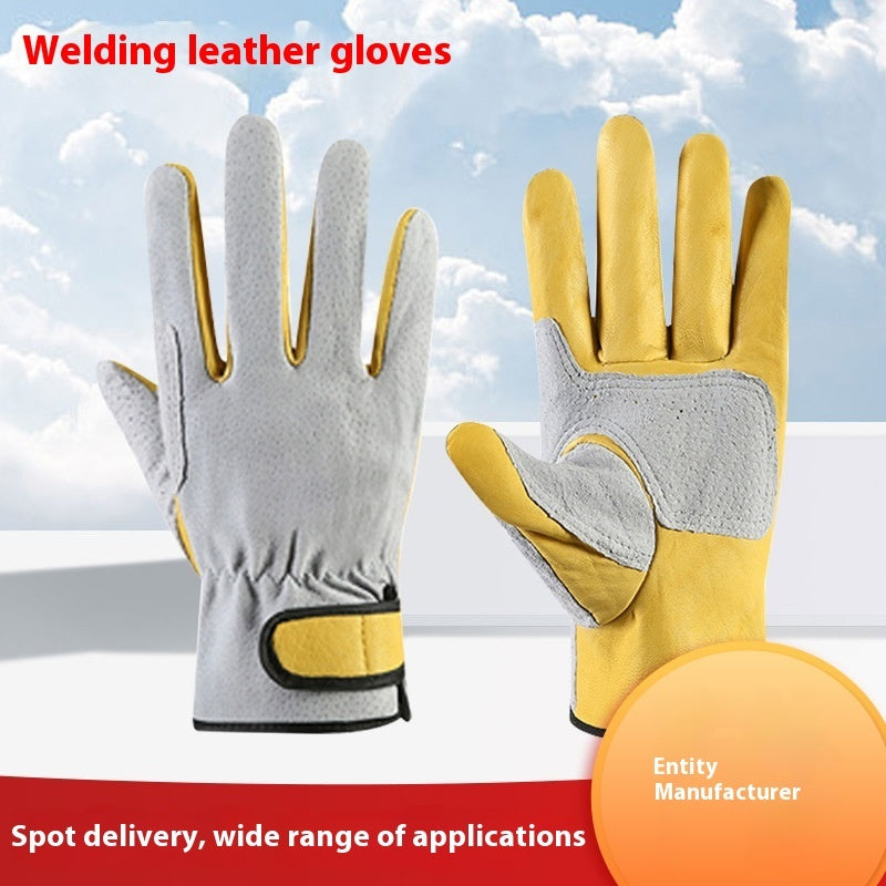 Leather Work Gloves – Durable Protection for Welding, Maintenance & Gardening