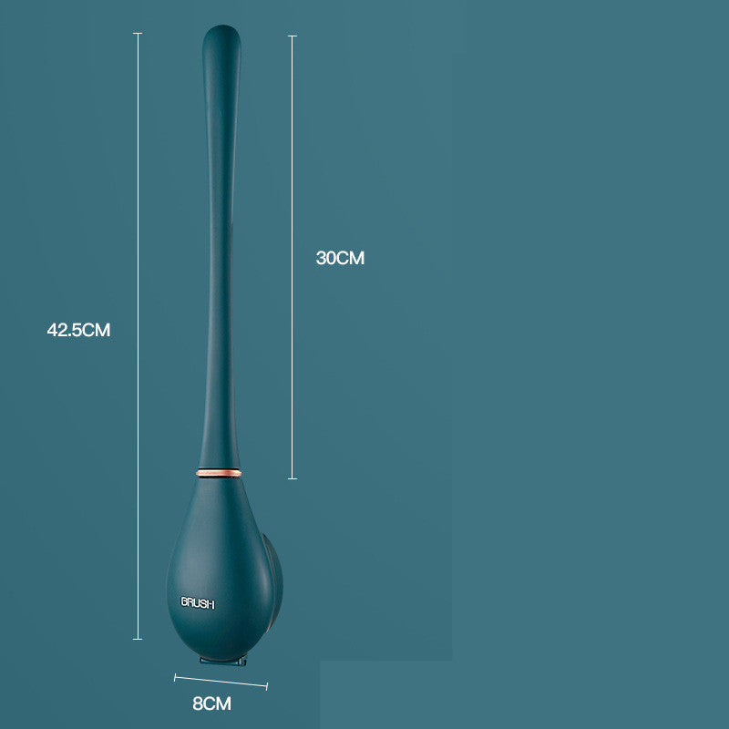 Wall-Mounted Silicone Toilet Brush – Long-Handled Household Cleaner