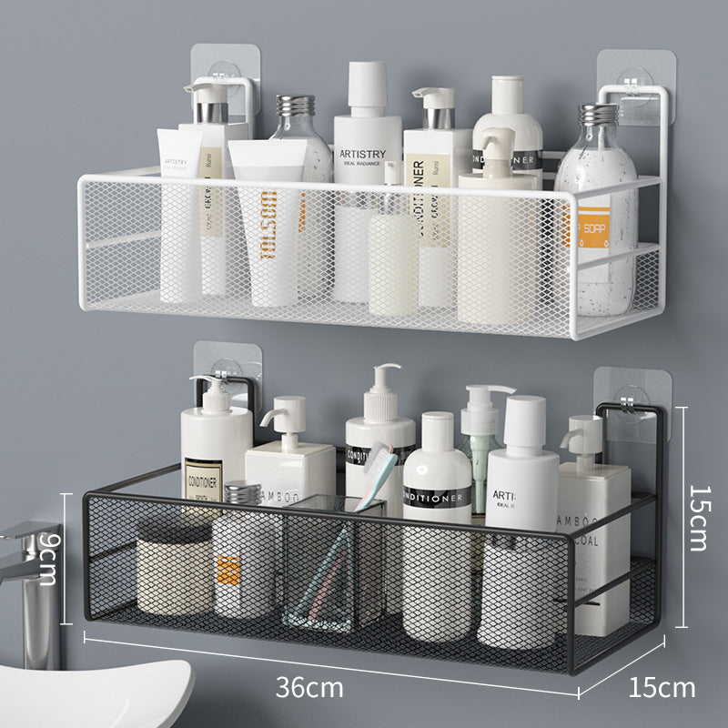 No-Drill Wall-Mounted Bathroom Shelf – Shower Shampoo Organizer & Toilet Accessories