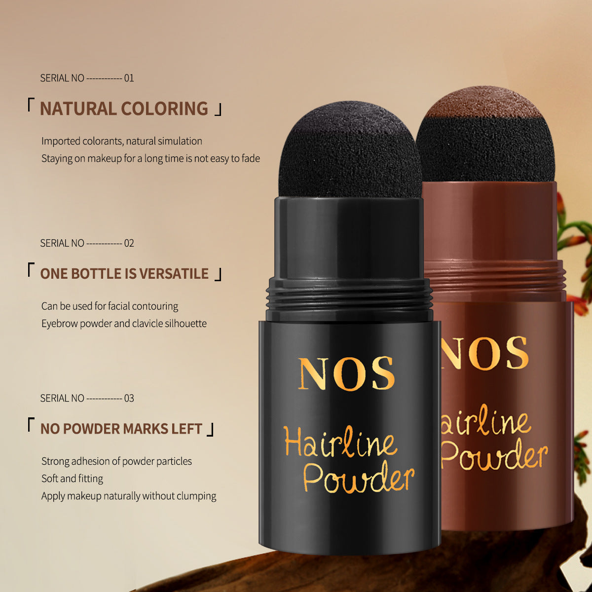 Portable Waterproof Hairline Filling Powder Stick