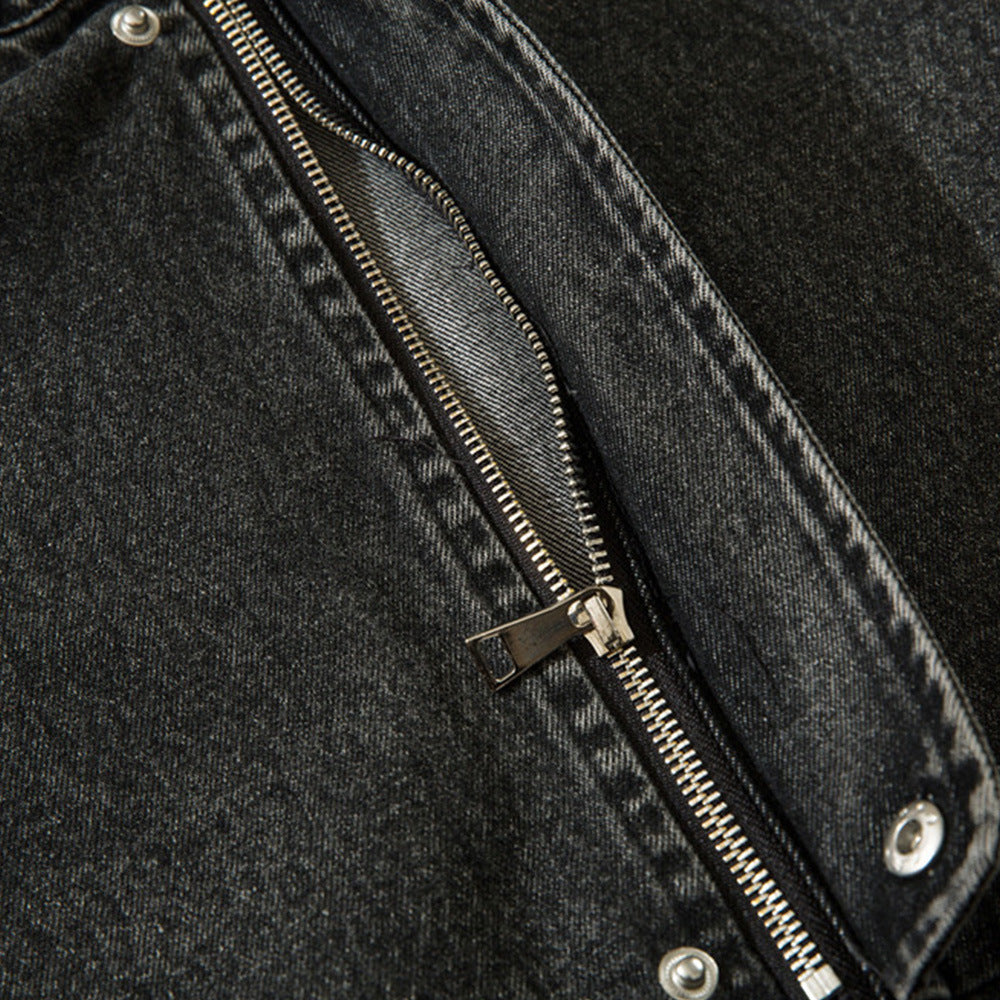 Hooded Pullover Denim Vest Men