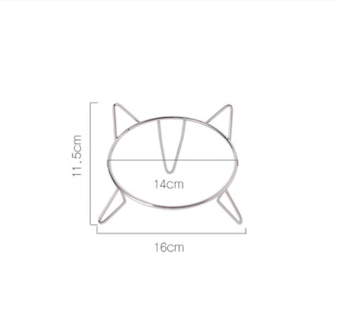 Plating Ceramic Anti Overturning Oblique Mouth Small Dog Bowl