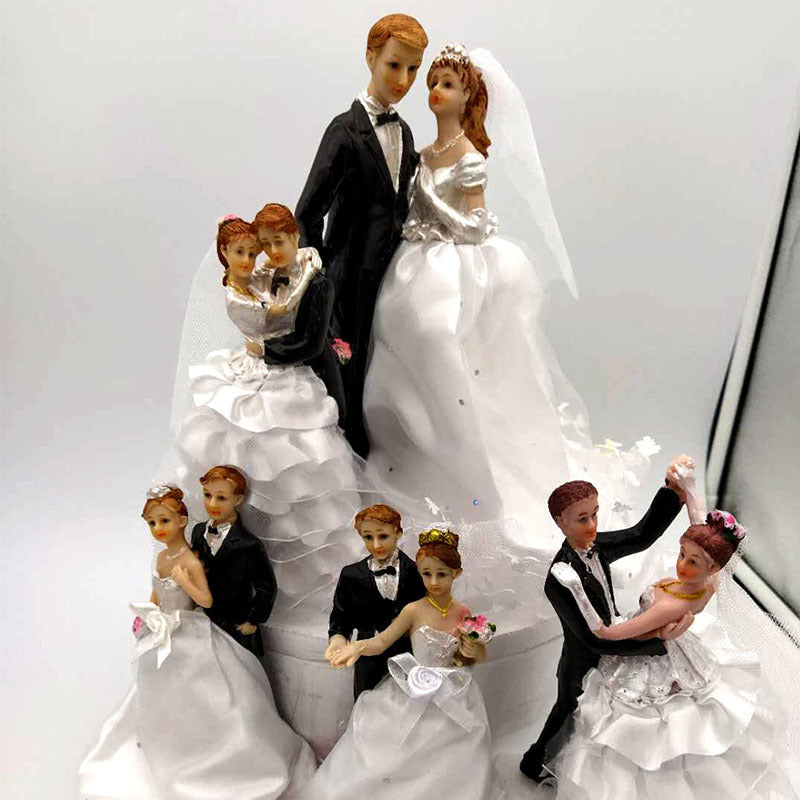 Creative Wedding Cake Decoration Doll Bride And Groom