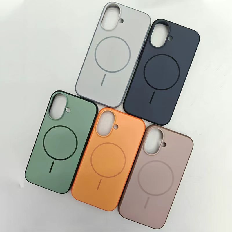 Magnetic Frosted PC TPU Phone Case for 17 Series Contrast Color Protective Shell