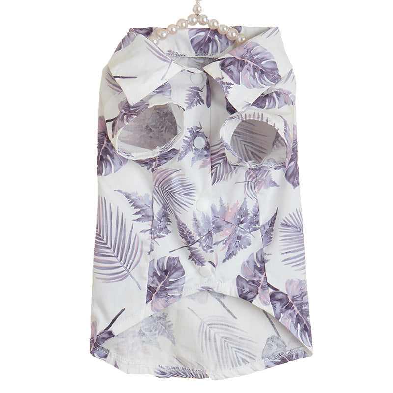 Ins Pet Clothing New Hawaiian Vacation Dog Shirt