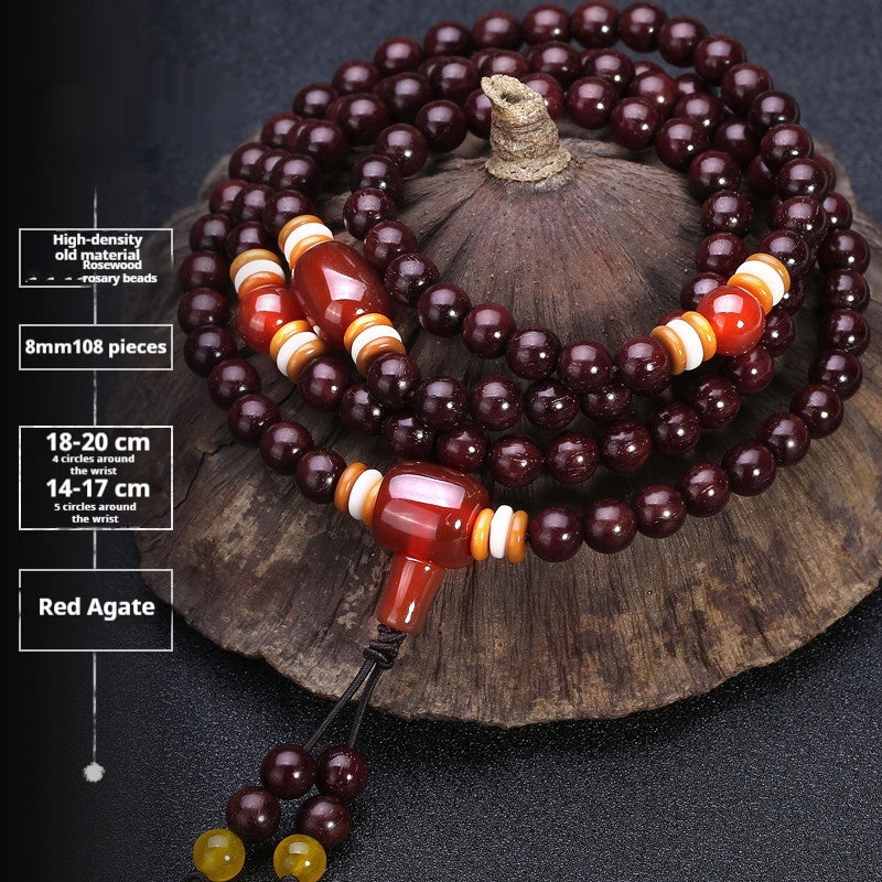 Pterocarpus Santalinus Bracelet Men's 108 Beads