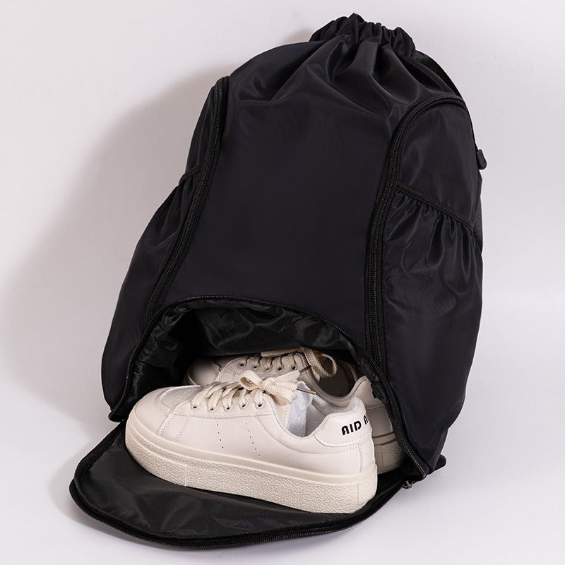 Unisex Polyester Large Cube Backpack Drawstring Gym Bag