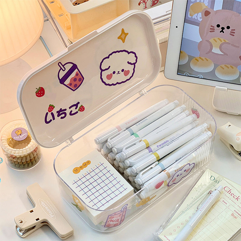 Cute Home Dust Cover Transparent Storage Box