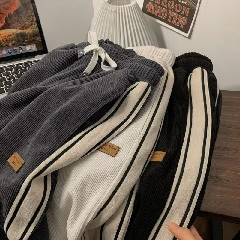 Men’s Thick Fleece Sweatpants – Autumn & Winter Warm Pants