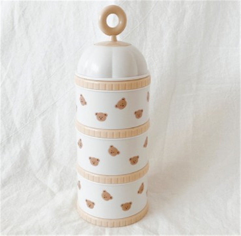 Milk Powder Box Infant Portable Three-layer Storage Box