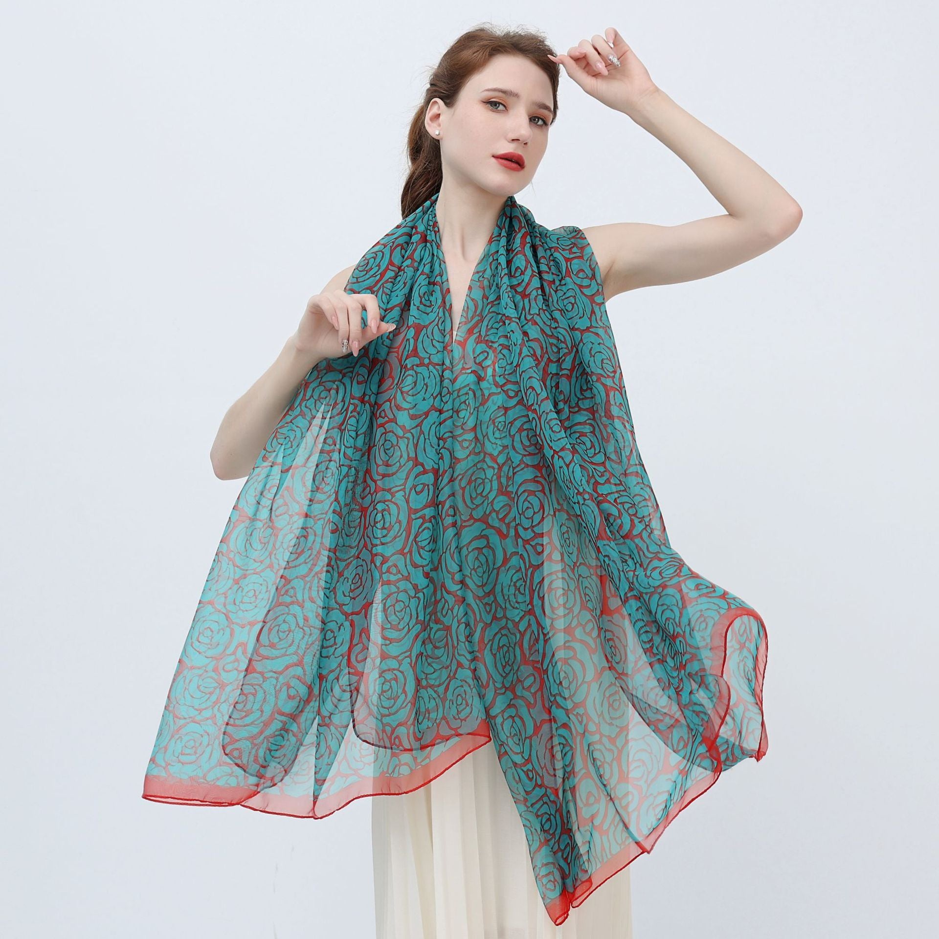Yarn Cashew Printed Beach Travel Sun Protection Scarf