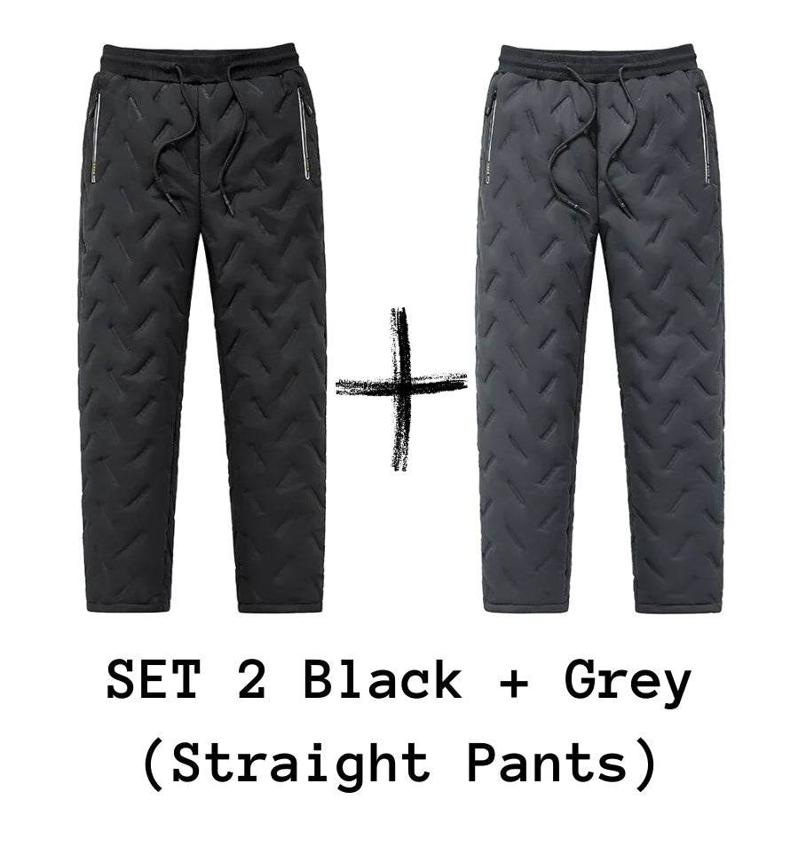 Men’s Winter Fleece Pants – Thickened Windproof Jogging Trousers with Zip Pocket
