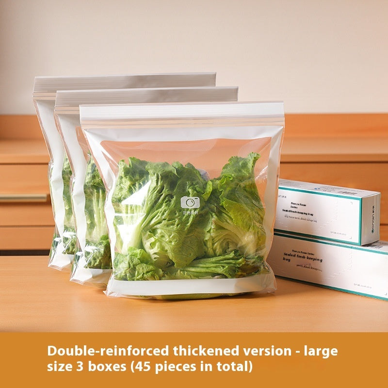 Food Grade Freshness Protection Package Household Extra Thick Retain Freshness Envelope Bag Zip Lock Bag Kitchen Refrigerator Freeze Storage Split Storage
