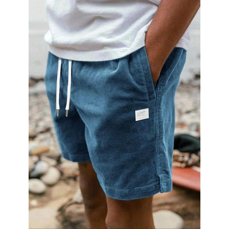 Men’s Letter Print Jogger Pants – Solid Color Splicing Drawstring Hem Trousers