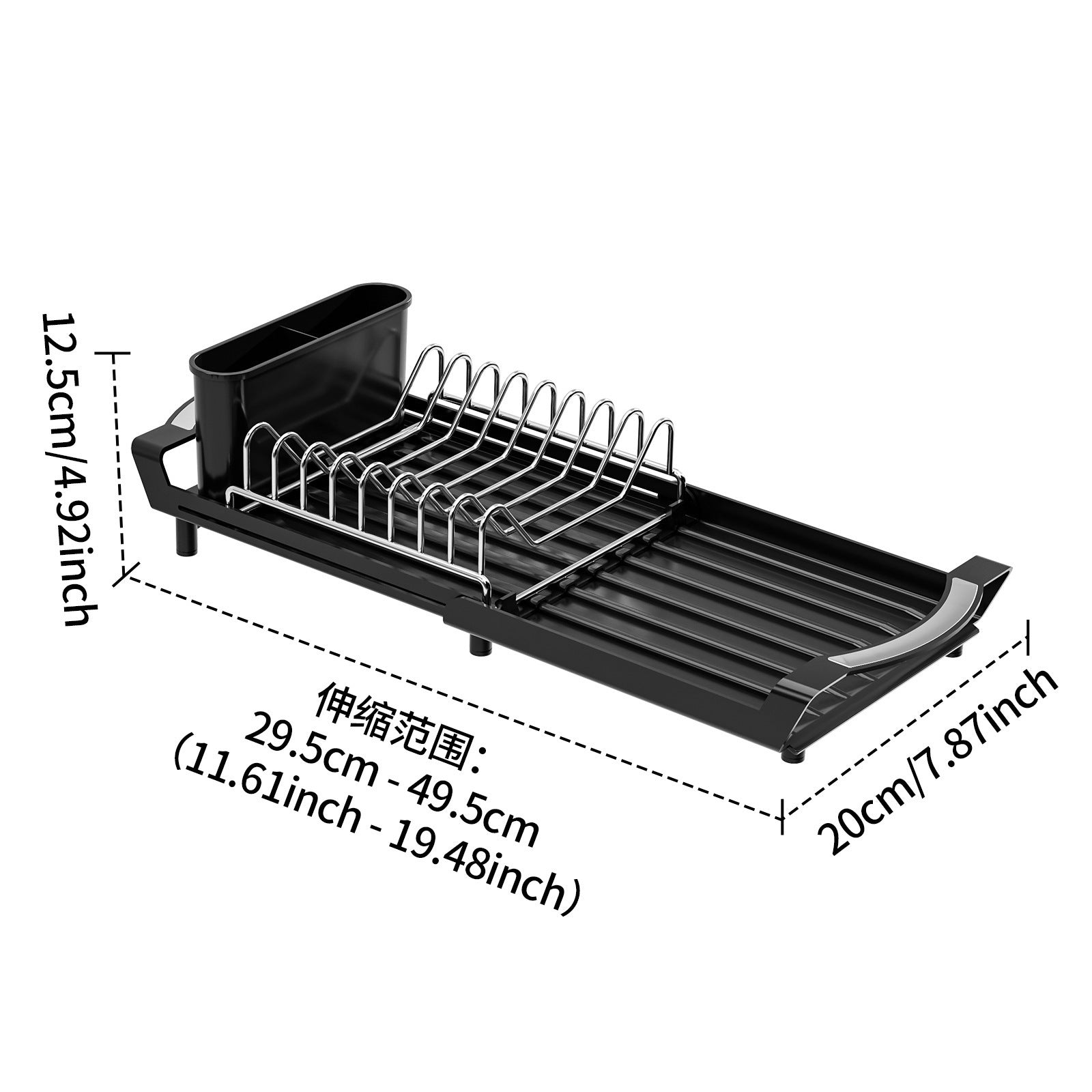 Single-layer Kitchen Dish Rack – Space-saving Drying Organizer