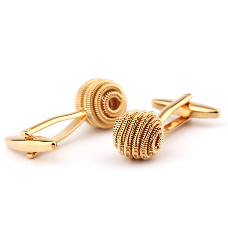 Gold Twist Cufflinks – Classic All-Match Shirt Accessories