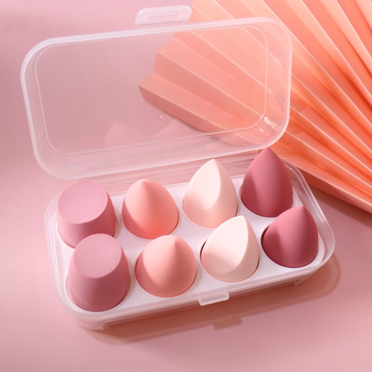 Hydrophilic Beauty Blender Sponge Set – Soft, Rebound Makeup Eggs in 4 or 8-Piece Sets
